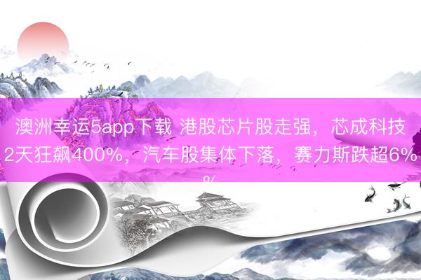 澳洲幸运5app下载 港股芯片股走强，芯成科技2天狂飙400%，汽车股集体下落，赛力斯跌超6%